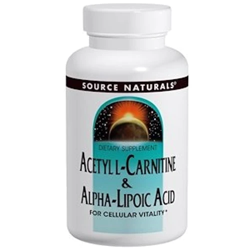 Source Naturals Acetyl-L-Carnitine ALPHA LIPOIC ACID, 650 mg, 60 Tab