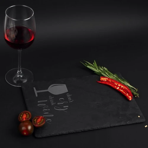 Дошка-сланець BeriDari "Don't cry drink wine" M 30х20 см фото 2