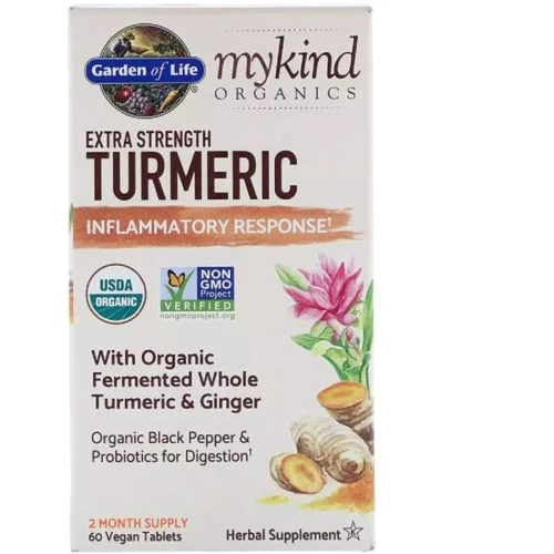 

Garden of Life MyKind Organics Turmeric Extra Strength Сверхсильная Куркума 60 веганских таблеток
