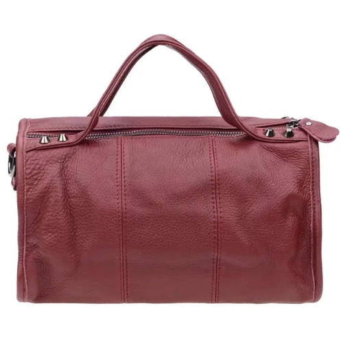 Жіноча сумка бочонок Borsa Leather бордова (1t560-burgundy): Стать Женский