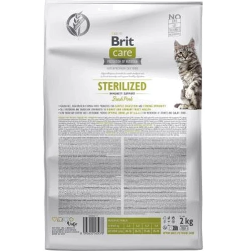 Сухой корм Brit Care Cat GF Sterilized Immunity Support для стерилизованных котов свинина 2 кг (8595602565177): Порода Все породы
