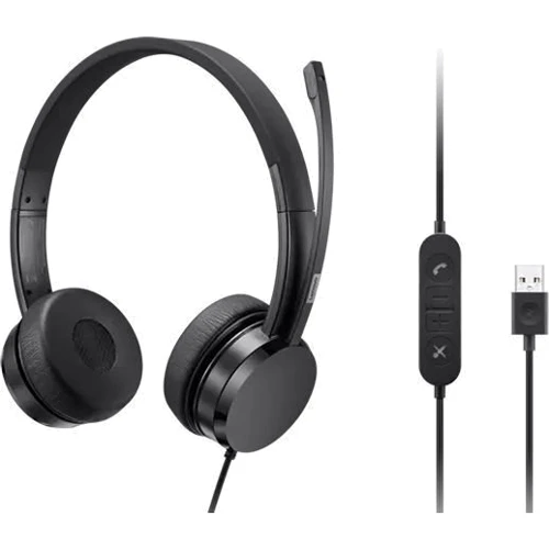 Наушники Lenovo Wired Stereo On-Ear Black (4XD1K18260): Тип конструкции накладные