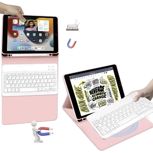Аксесуар для iPad BeCover Case Smart Keyboard Pink for iPad 10.9 (2022 / 2024) / iPad 11 2025 (711142): Особливості Приємний на дотик, Зручно тримати в руці, трансформується на підставку, Стильний дизайн, відділення для стілусу