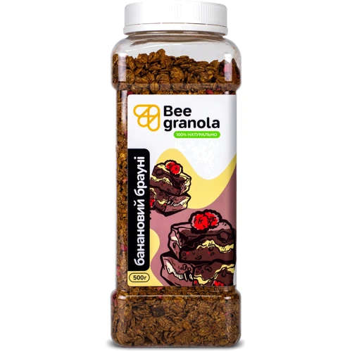 Гранола Bee Granola Банановий брауні 500 г: Вага нетто 500 г