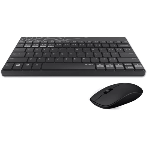 Комплект беспроводной RAPOO 8000M Wireless Black: Интерфейс подключения Wireless