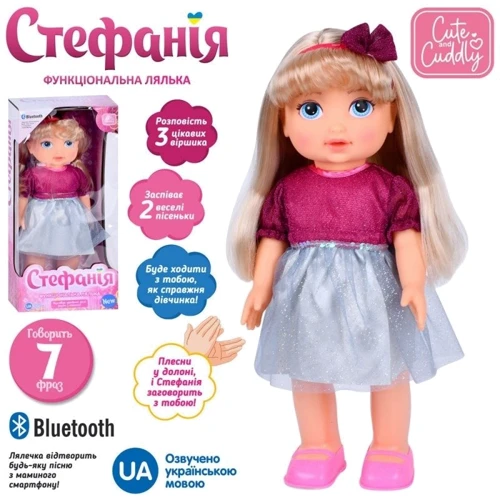 Интерактивная кукла Limo Toy Стефания музыкальная ходит 40 см (M 5908 I UA): Высота, см 40