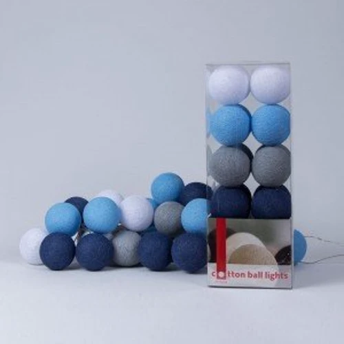 Гірлянда Cotton ball lights на 10 куль 2,7м, Sailor Blue: Тип Бавовняні кульки