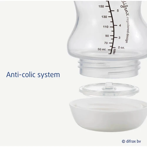 Стеклянная антиколиковая бутылочка Difrax S-bottle Wide с силиконовой соской 310 мл White (737FE White): Тип бутылочка для кормления
