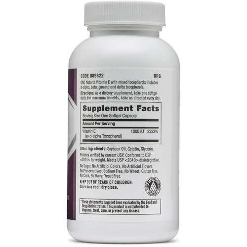 GNC Vitamin E 100 100 caps: Форма выпуска Капсулы