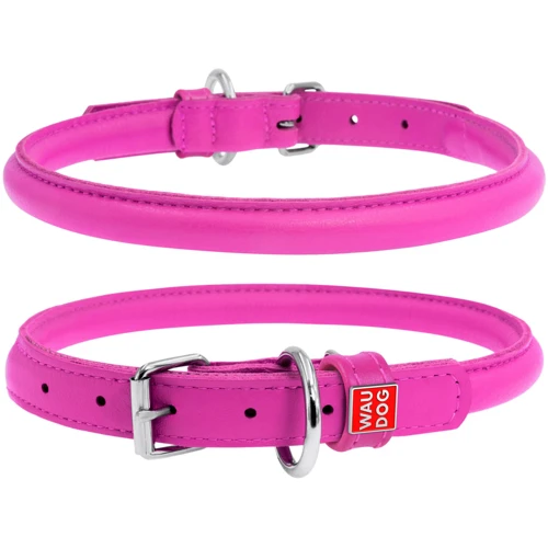 Ошейник круглый WAUDOG Glamour 10 мм 33-41 см розовый (35057)
