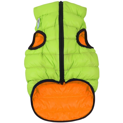 Курточка двусторонняя AiryVest для средних собак, размер S 30, оранжево-салатовая (4823089300030): Длина спины 27-30 см