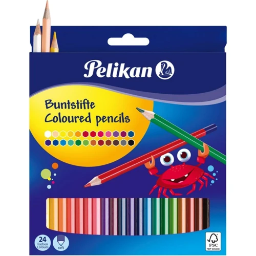 Олівці кольорові Pelikan Standard 24 кольору шестигранні