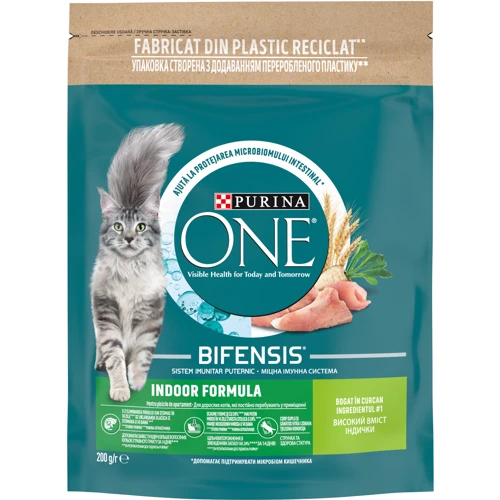 Сухой корм Purina One Indoor Purina ONE Indoor для взрослых кошек постоянно находящихся в помещении с индейкой 3х200 г (7613034604996) фото 7