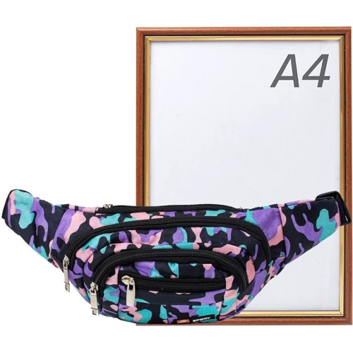 Мужская поясная сумка Valiria Fashion сиреневая (4DETBP3351-15): Застежка Молния