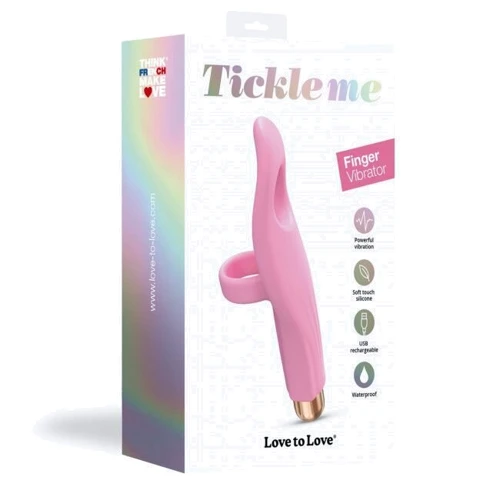 Вибратор на палец Love To Love Tickle me - BABY PINK перезаряжаемый
