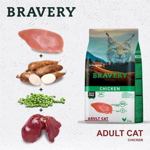 Сухой корм Bravery Chicken Adult Cat корм для взрослых кошек с курицей 600 г (7623 BR CHIC_600 GR): Порода Все породы