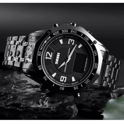 Наручний годинник Skmei Kompass PRO Black 1465: Стиль Спортивный