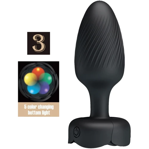 Анальная пробка с вибрацией и подсветкой LYBAILE Pretty Love Olman 3 (BI-040183)