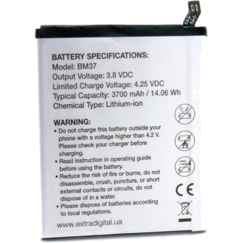 Аккумулятор ExtraDigital 3700mAh (BM37) for Xiaomi Mi5S Plus: Производитель ExtraDigital