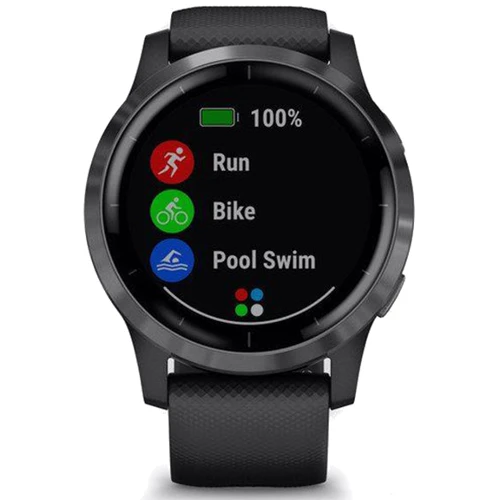 Смарт-часы Garmin Vivoactive 4 Slate Stainless Steel Bezel with Black Case and Silicone Band (010-02174-13): Интерфейсы подключения Bluetooth , Wi-Fi , ANT Plus