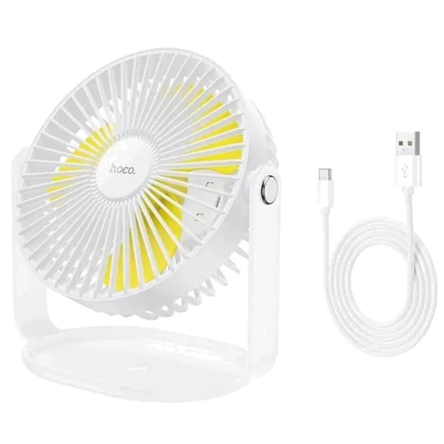 Вентилятор Hoco F14 multifunctional powerful desktop fan White фото 5