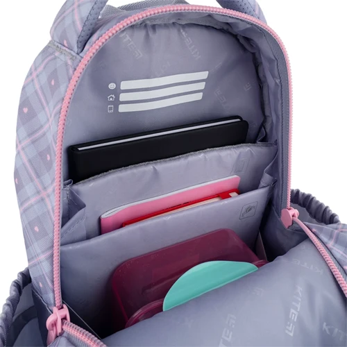 Рюкзак полукаркасный Kite Education 724 Fluffy Heart (K24-724S-1): Спинка Ортопедическая (анатомическая)
