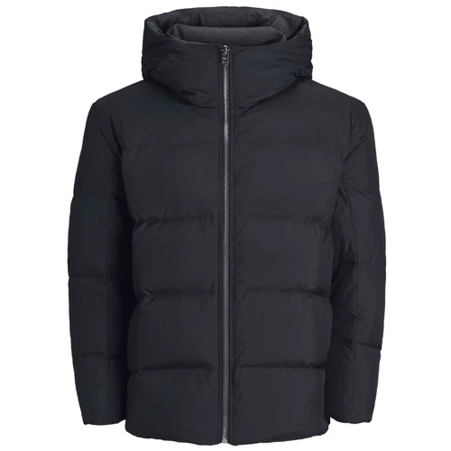 Пуховик Jack & Jones 35800911 48 черный зимний с капюшоном: Фасон Прямой