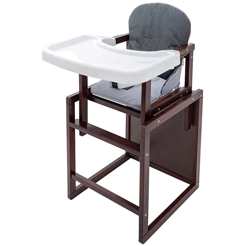 Стульчик-трансформер Babyroom Винни-220 тонированный пластиковая столешница графит-серый (мишка с чашкой) (680594): Тип трансформер