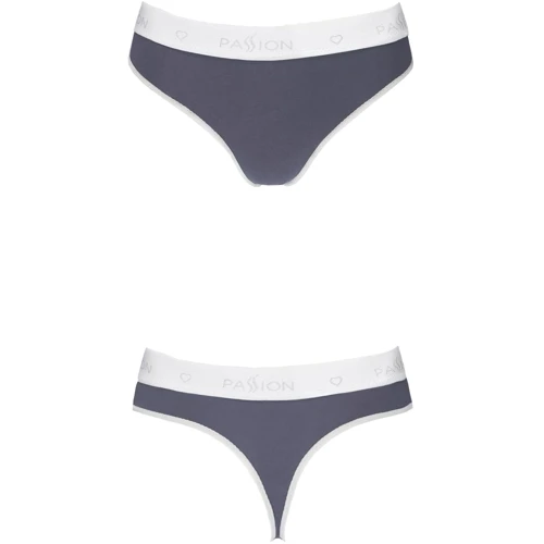 Спортивные трусики-стринги Passion PS007 PANTIES dark grey, size S