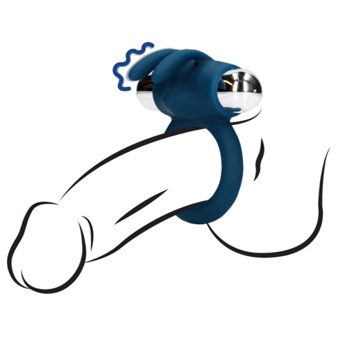 Эрекционное кольцо с вибропулей Loveline Вlue