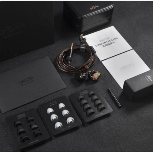 Наушники Whizzer Kylin HE03D Dynamic In-ear Monitors Earphones: Сопротивление наушников (Ом) 35