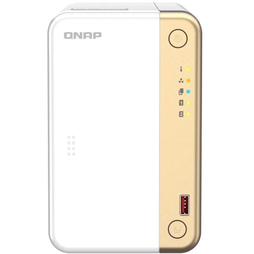 Сетевой накопитель (NAS) Qnap TS-262-4G: Слоты для дисков 2 x 2,5" или 3,5" HDD/SSD, 2хM.2 2280 PCIe Gen 3 x1