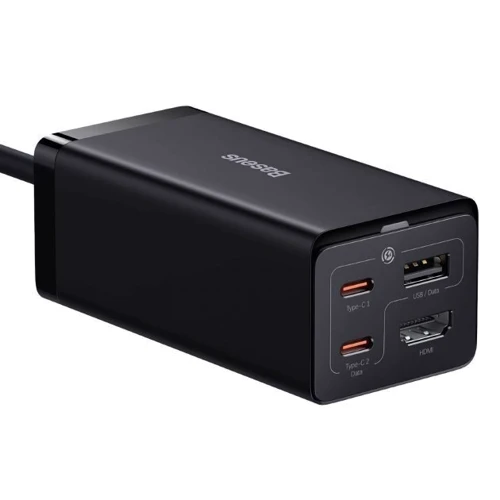 Зарядний пристрій Baseus Wall Charger GaN5 Pro HDMI+USB-C+2хUSB 67W Black with USB-C Cable (CCGP110201): Особливості Power Delivery (PD), Быстрая зарядка, USB-C