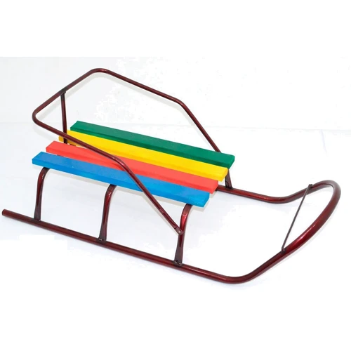 Санки Классик круглые полозья бордовые без ручки (22630): Производитель Noname