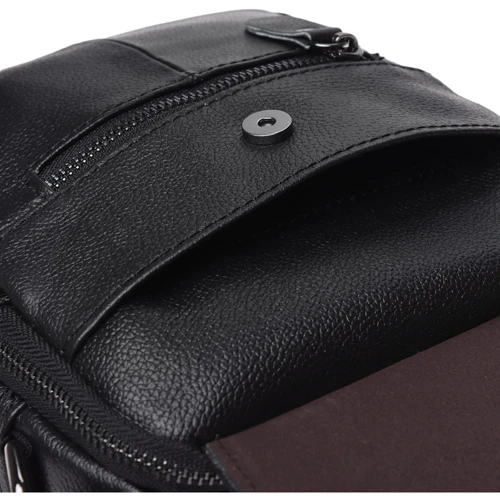 Чоловіча сумка планшет Keizer чорна (K11169-black): Тип ручки Плечовий ремінь, Без ручки