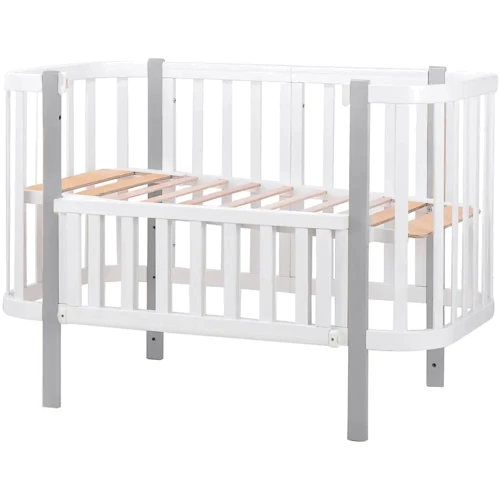 Дитяче ліжечко Babyroom Місяць 120x60 см білий - сірий (625552)