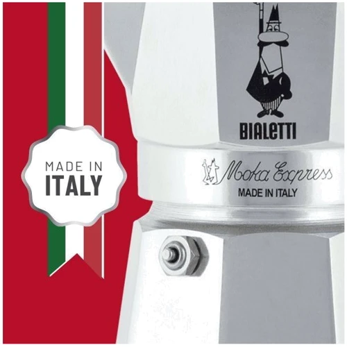 Гейзерна кавоварка Bialetti Moka Express на 6 чашок 300 мл (6TZ 0001163): Колір серебристый