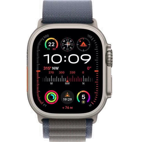 Apple Watch Ultra 2 GPS + Cellular 49mm Titanium Case with Blue Alpine Loop - Small (MREK3)  фото 9