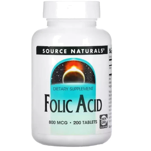 Source Naturals Folic Acid Фолієва кислота 800 мкг 200 таблеток