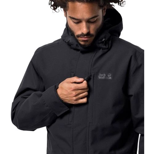 Куртка Jack Wolfskin West Coast Jacket 1110811-6000 48 чорна зимова з капюшоном: Тип застібки На блискавці