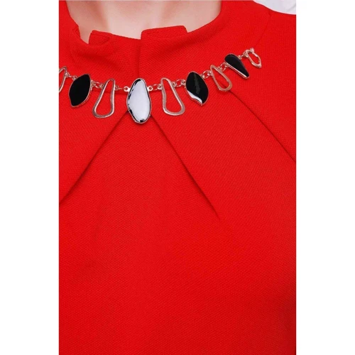 Платье FashionUp PL-1357C 48 красное повседневное до середины бедра: Вид Повседневные платья