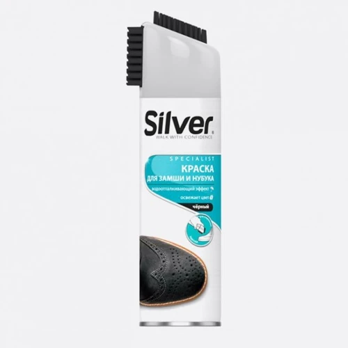 Спрей-фарба Silver відновник для нубуку замші 300 мл Чорний (8690757002581)