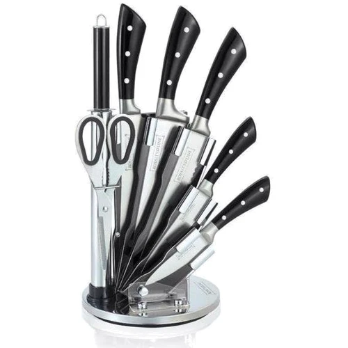 Набор кухонных ножей Набор металлических ножей на подставке Royalty Line RL-KSS811 7pcs: Наименование Набор кухонных ножей