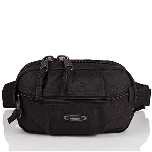 Чоловіча сумка поясна Onepolar чорна (W3001-black)