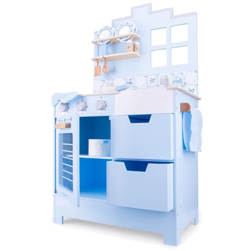 Дитяча ігрова кухня New Classic Toys серія Delft блакитна (11069)