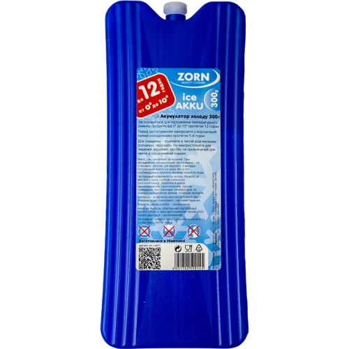 Аккумулятор холода ZORN 1x300g, синий: Производитель ZORN