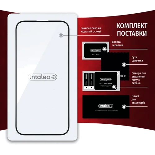 Защитное стекло для iPhone Intaleo Tempered Glass Full Glue Black for iPhone 16 фото 7