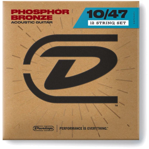 Струна для гитар Набор струн Dunlop DAP1047J Phosphor Bronze Acoustic Guitar Strings 12-String Set (10-47)