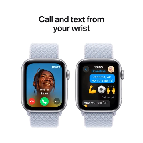 Apple Watch SE 2 2024 44mm GPS Silver Aluminum Case with Blue Cloud Sport Loop (MXET3QH/A) UA: Материал корпуса Алюминий