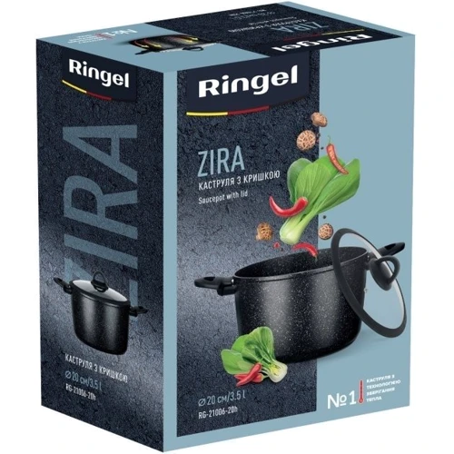 Каструля Ringel Zira з кришкою 20см/3.5л (RG-21006-20h): Форма Круглая